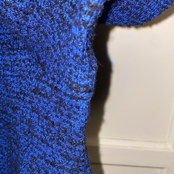 Croft & Barrow XXL Blue Black Wide Collar Shirt Blouse - Picture 7 of 12